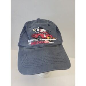 Big Dogs Vtg Racing Baseball Cap Navy Blue‎ Run With The Big Dogs Hat Adjustable